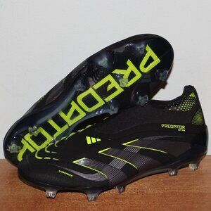 Adidas Predator Elite Laceless LL FG Soccer Cleats Mens 7.5 Black Lemon